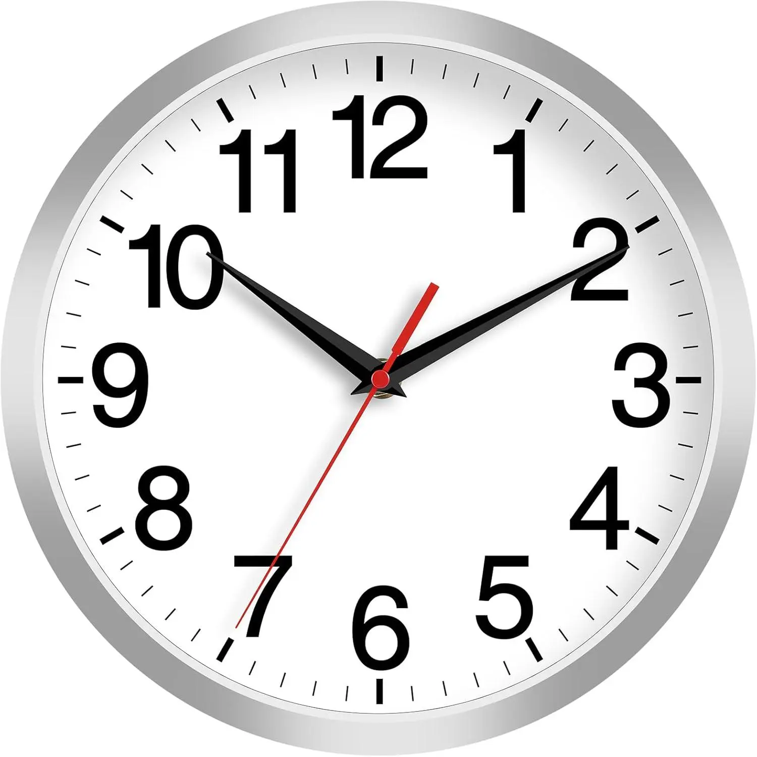 Wall Clock Modern 8 Inch  Operated Silent Non Ticking Small Analog Clock Decorative for Living Room Office Home Bedroom Kitchen Bathroom()