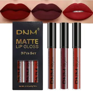 3Pcs Dark Red Deep Red Oxblood Red Matte Liquid Lipstick Lip Stain Sets for Women Matte+Lipstick Long Lasting Permanent 24 hr Hours Magic Lipstick 24 Hours original Waterproof 26