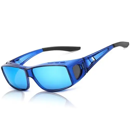 Transparent Blue Frame Blue Lenses