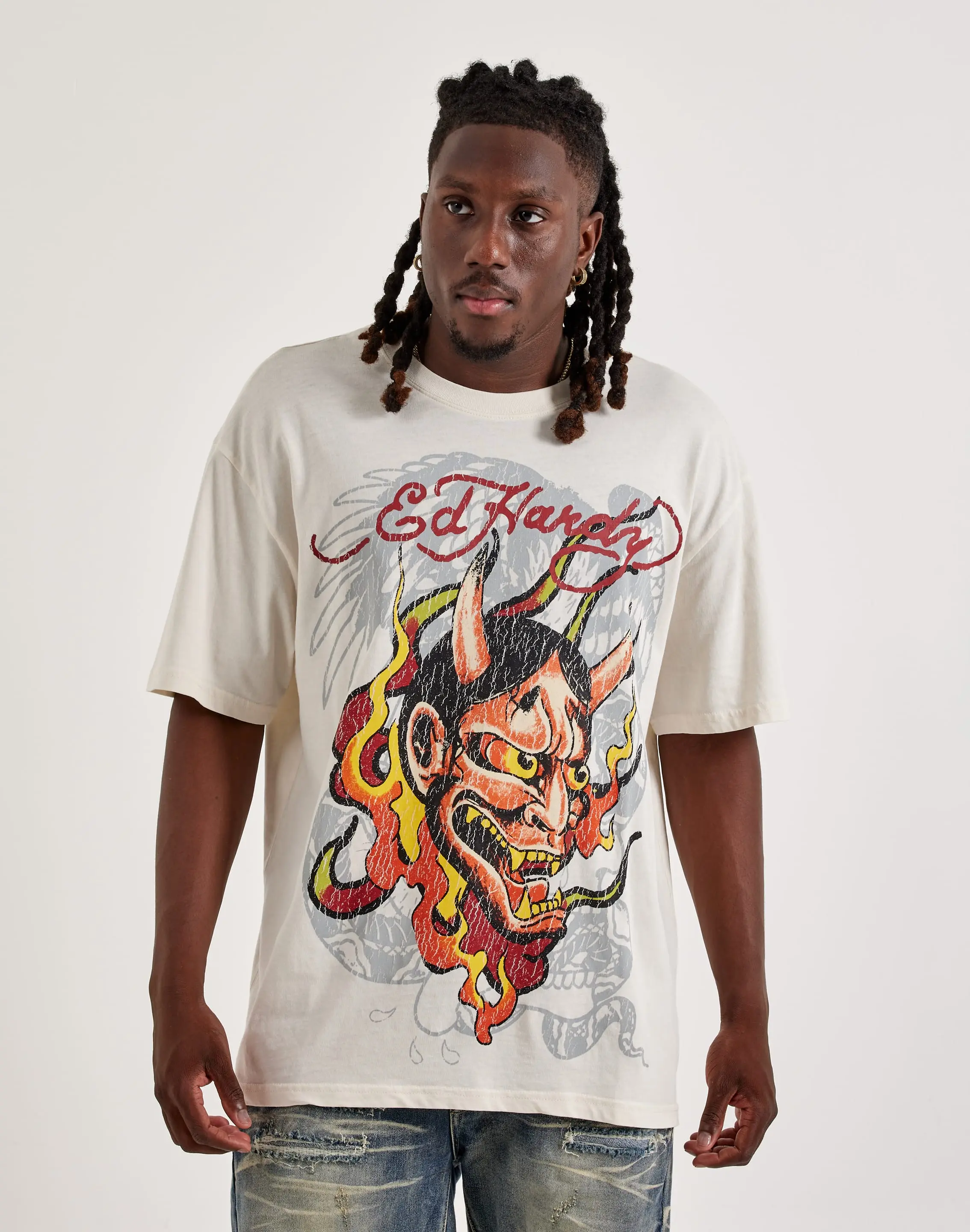 Mens Ed Hardy Demon Vintage Tee