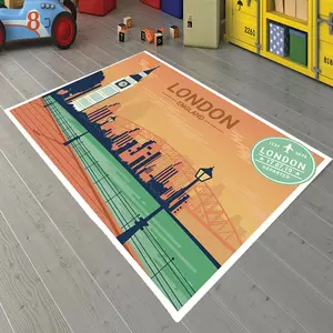 London ,Rug, Area Rug,Non Slip Floor Carpet,Teen'S Carpet ,Room Decor Halloween Gift For Family, Cute Gift Non-Slip Floor Carpet, Decoration Mat for home Living Room Bedroom, Room Decor, Home Decor
