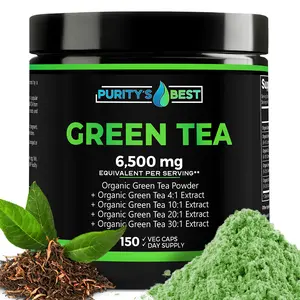 Purity’s Best GREEN TEA POWDER + 4x + 10x + 20x EXTRAC Antioxidant and Focus Support, Metabolism, 100% Vegan