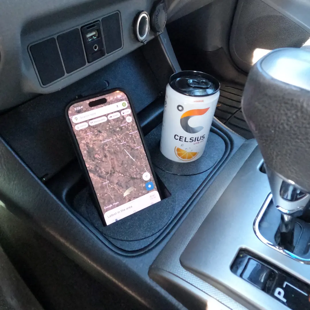 2005-2015 Tacoma Cup Holder w/ Multi-Size Adaptors and Phone Mount