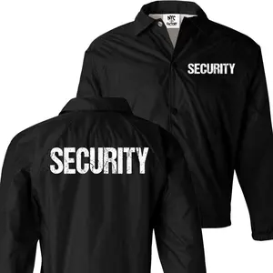 Men's Security Jacket Event Staff Windbreaker Front Back Silk Screen Print Men's Security Jacket Event Staff Windbreaker Front Back Silk Screen Print