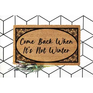 Doormat Come Back When It's Not Winter Doormat Winter Decor Doormat Outdoor Funny Doormat Front Door Mat Cute 5463zz