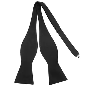 Men's Solid Bow Tie Braided Self Tie Bow Tie Tuxedo and Wedding Bow Tie