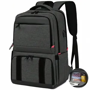 Lunch Backpack, Insulated Cooler Backpack Lunch Box Multifunctional Travel Bag Large Capacity Outdoor Picnic Camping Waterproof Backpack,15.6 Inches RFID Blocking Laptop Backpack With USB Port