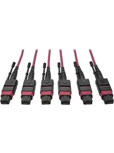 Tripp Lite TRL-N85861M3X8MG 61m 24-Fiber MTP MPO OM4 Base-8 MMF Trunk Cable, 40 by 100GbE 3X- Magenta