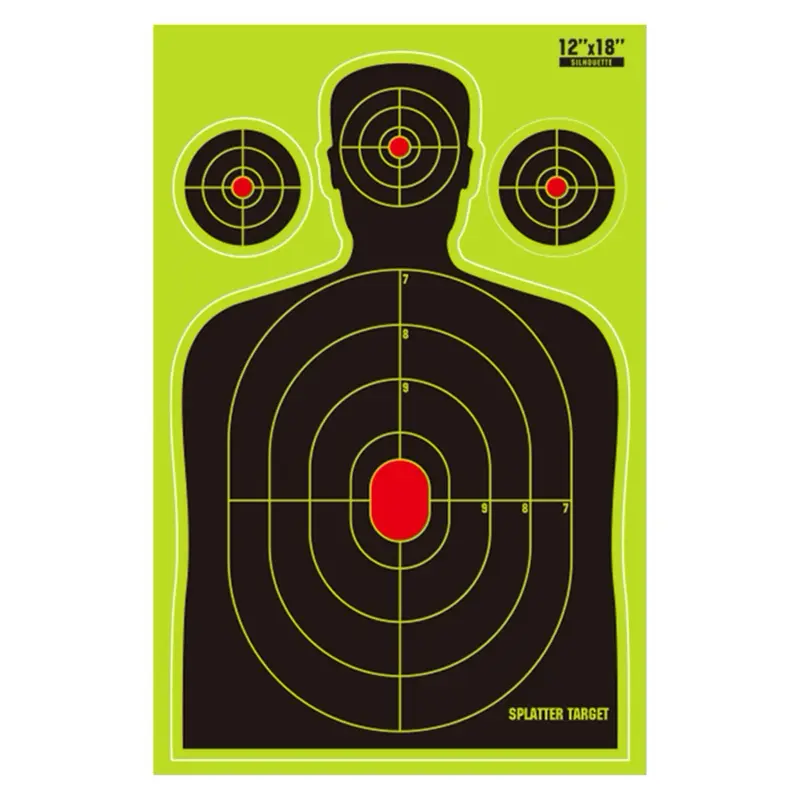 Blaster & Toy Gun Practice Shooting Target Stickers, 12x18 in, for Indoor & Outdoor Use