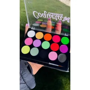 Wateract Cosmetics Water Act Eyeliner Palette - 15 Colors Water Activated Eyeliner Palette Contains Neither