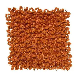 Pompom Woven Orange Pillow