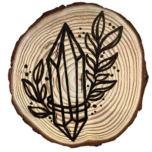 Crystal Wood Burning Wall Hanging