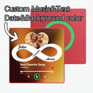 【Customization】Custom Music Fridge Magnet Colorful with Frame Personalized Album Infinite Love Fridge Magnet That Can Be Played Song Ideal Gift for Couple New 4.0 Upgrade