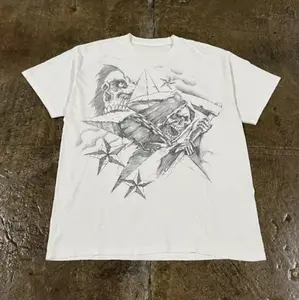 Y2K Grunge Gothic Skull Tribal Skater Affliction Style Tee, grunge y2k emo scene tapout goth amity affliction style clothes, Unisex T-shirt