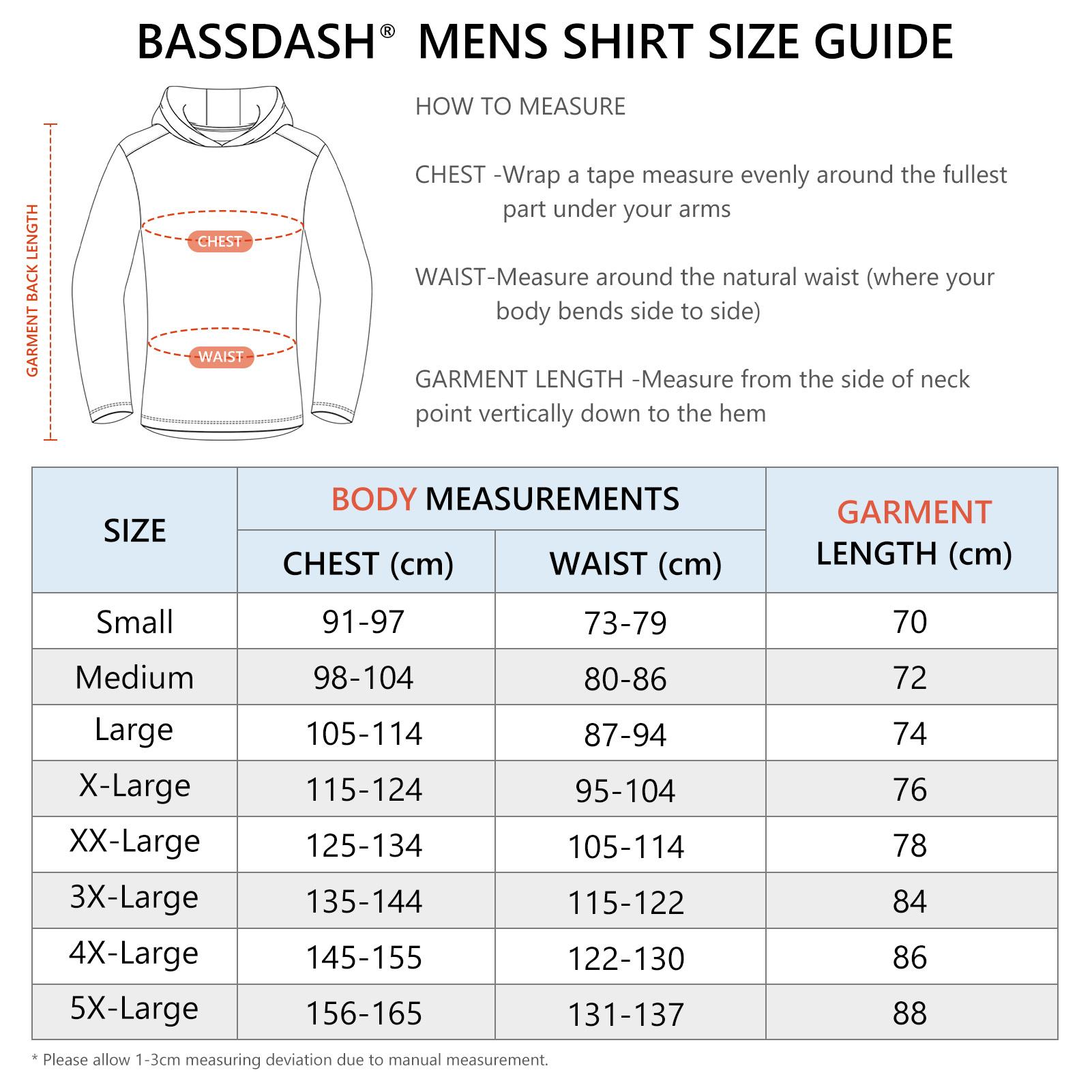 BASSDASH Men’s UPF 50+ Drawstring Fishing Hoodie Shirts UV Sun Protection Long Sleeve Outdoor Hiking Hooded T-Shirts FS33M