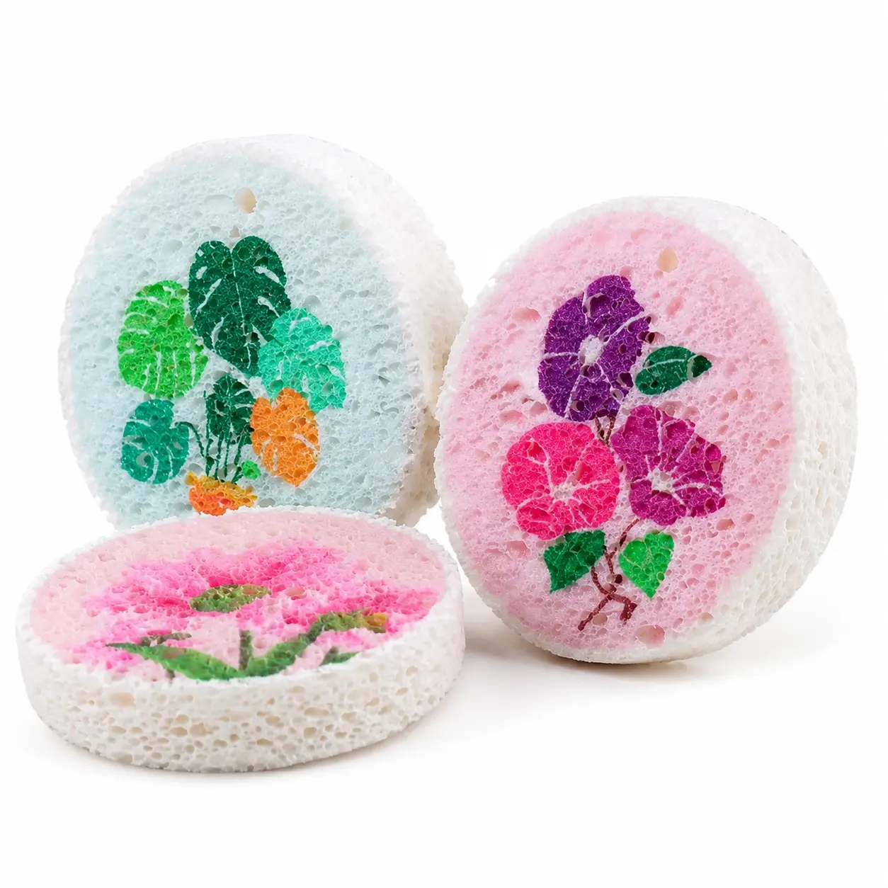 6-Pack Compressed Pulp Wood Cellulose Sponges - Expandable, High-Absorbency, Scratch-Free Eco-Friendly Kitchen Cleaning Pads for Dishes, Pots
