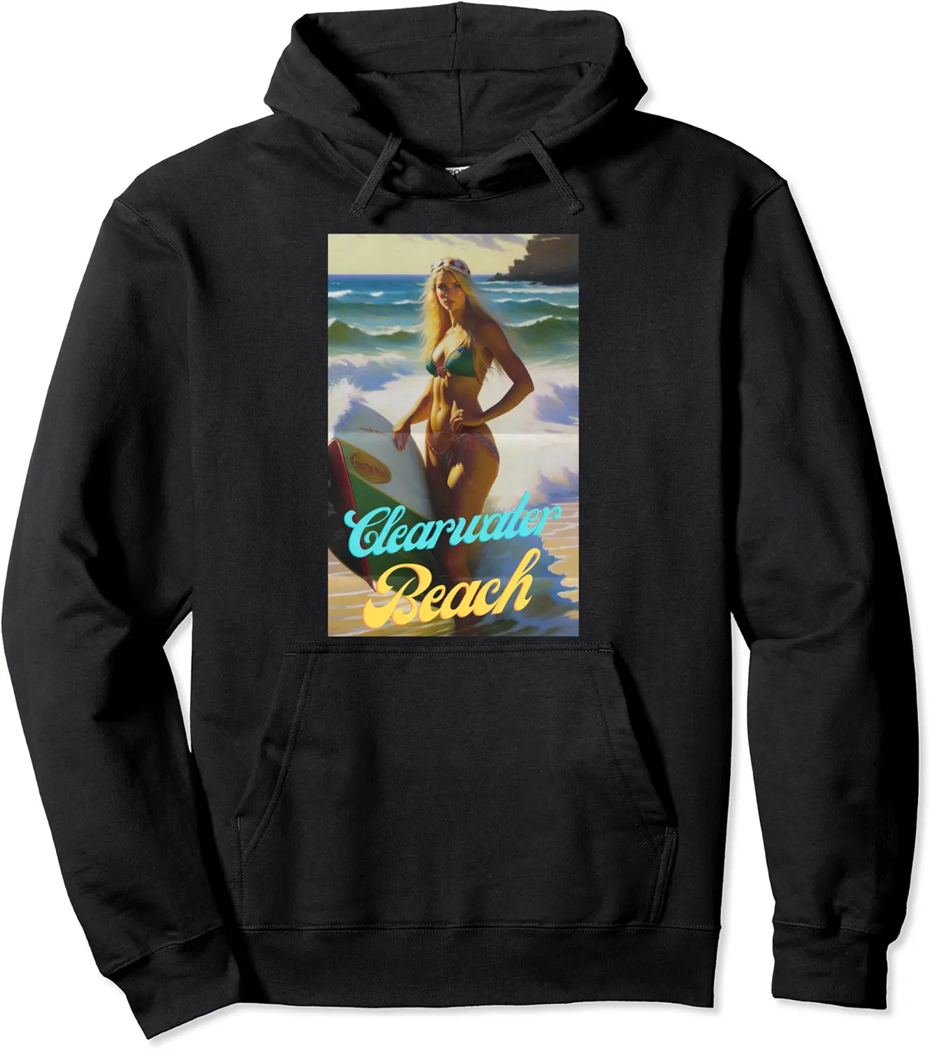 Clearwater Beach Florida Parasdise Beautiful Woman Pullover Hoodie - Joelalbe Shop 57B0C5HXMBP2