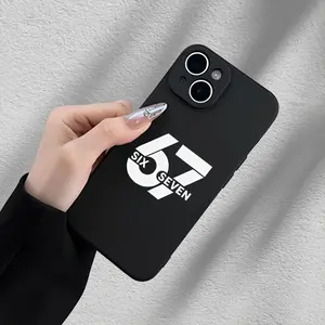 Number 67 Straight Edge Design Phone Case Compatible with Iphone 17 16 15 14 13 12 11 XS XR X 7 8 Plus Pro Max Mini Creative Stylish Minimalist Full Cover Shockproof