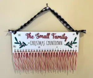 Christmas Candy Cane Countdown Sign