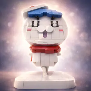 454PCS Anime Style Cute Character Building Blocks Set DIY Buildable Cartoon Figure Model Kit Easy Assembly Desk Display Ornament Birthday Gift Valentines Day Gift Easter Gift Halloween Gift Thanksgiving Gift Christmas Gift New Year Gift