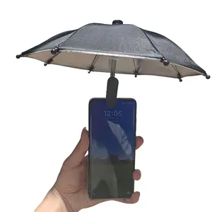 Mini Phone Umbrella with Suction Cup Stand, Anti-Glare Sunscreen, Smart Phone Rain Protection, Outdoor Use, Lightweight Canopy, Durable Design, Sun Parasol Umbrella, Outdoor Sunshade Umbrella, Sun Shelter