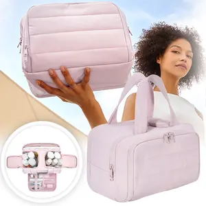 4 in 1 Toiletry Bag for Women – Large Capacity Travel Organizer with 4 Compartments, Multi-functional Cosmetic Pouch & Zipper Makeup Storage Bag