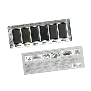 Kuretake Gansai Tambi Watercolors Graphite Colors Set 6 Dark Muted Colors Matte Texture Creamy Smooth Consistency Professional Quality Pigment Inks