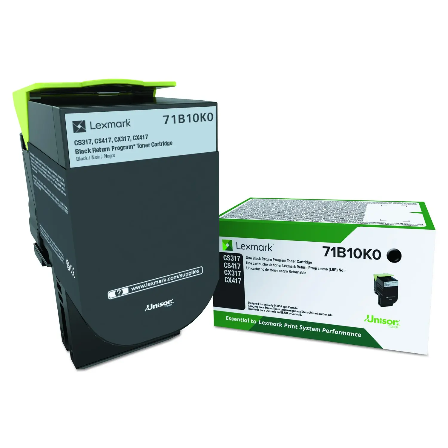 Lexmark 71B10K0 Original Toner Cartridge - Black - Laser