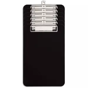 Plastic Clipboards Black 6/Pack by Fitfusion