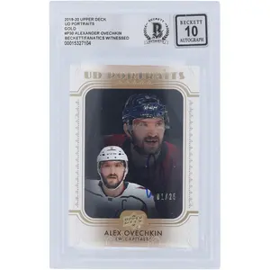 Alex Ovechkin Washington Capitals Autographed 2019-20 Upper Deck Portraits Gold #P-30 #1/25 Beckett Fanatics Witnessed Authenticated 10 Card - NHL Auctions Exclusive - Fanatics Authentic Certified