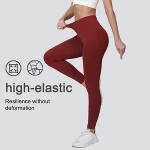 Women's Seamless Workout Leggings - High Waisted Tummy Control Yoga Pants with Hidden Scrunch