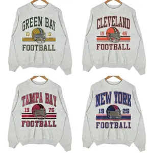 All Teams Vintage Football Sweatshirt - Classic Sport Grey for Fan Sport. - AG