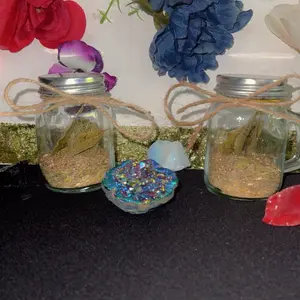 SM Jar of Mixed Herbs - Herbal Remedies in Glass Bottle - Bottles, Tin Canister