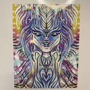 Sky Of Love - 8x11 Digital Art Print Representing My Daughter - Delicate Representation in Colorful Design Photo
