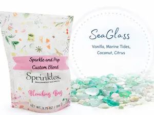 Pink Zebra Custom Blend- Seaglass Scent- 3.75 Oz Bag Fragrance Wax Melts