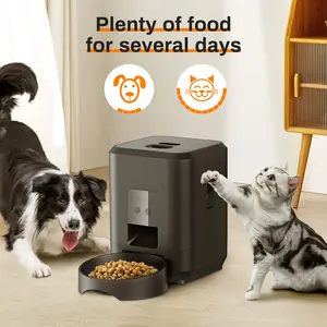 Smart Pet Feeder Machine, Graffiti APP Control Cat Automatic Feeder, Dry Food Dispenser, Suitable for Small Pets, Programmable Pet Feeder