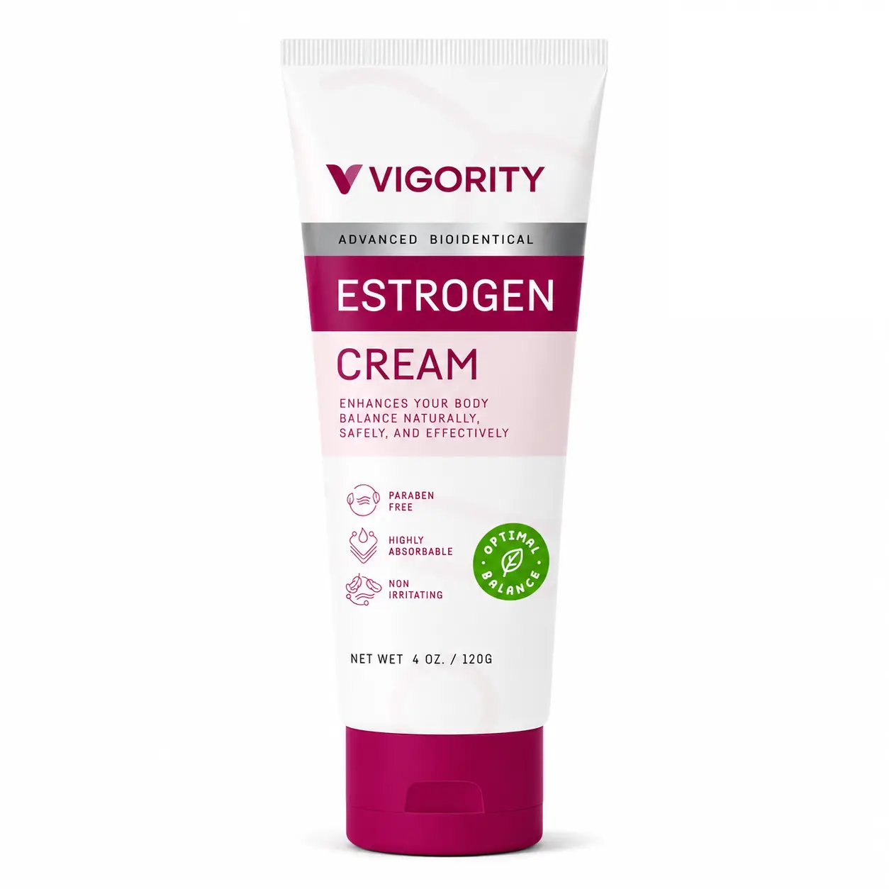 Vigority Women's Estrogen Body Care Moisturizer Cream - Natural Menopause Hot Flashes Relief, Wild Yam-Infused, Paraben-Free, Vegan, 3-Month Supply (4 Oz)