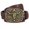 BELTROAD Western Cowboy Belts for Men Women, Mens Western Belt Bull Buckle Country Belt Cowboy Leather Belt for Jeans