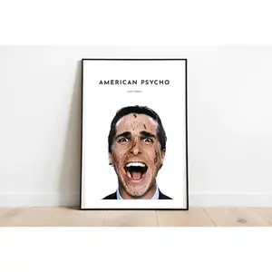 New, American Psycho Inspired Art Print | American Psycho Movie Poster | Christian Bale Poster Decor Decoration