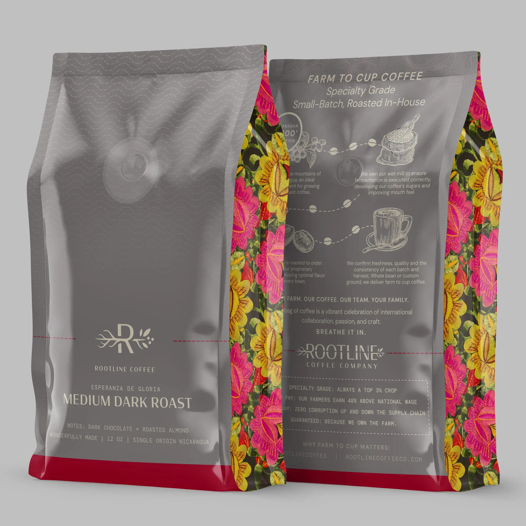 Rootline Coffee Co. 12 oz Medium Dark Roast Coffee