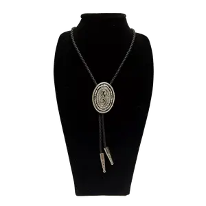 Double S Oval With Rope Bolo Tie 22806