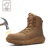 【Fall Deals】NORTIV 8 Men's Ankle-High Nano Composite Round Toe Work Safety Boots for Workers, Nylon Cuban Lace-Up with Side Zipper, EVA, All-Seasons Impact-Safe Closed Plain Warehouse Carpenter Footwear,outdoorfun