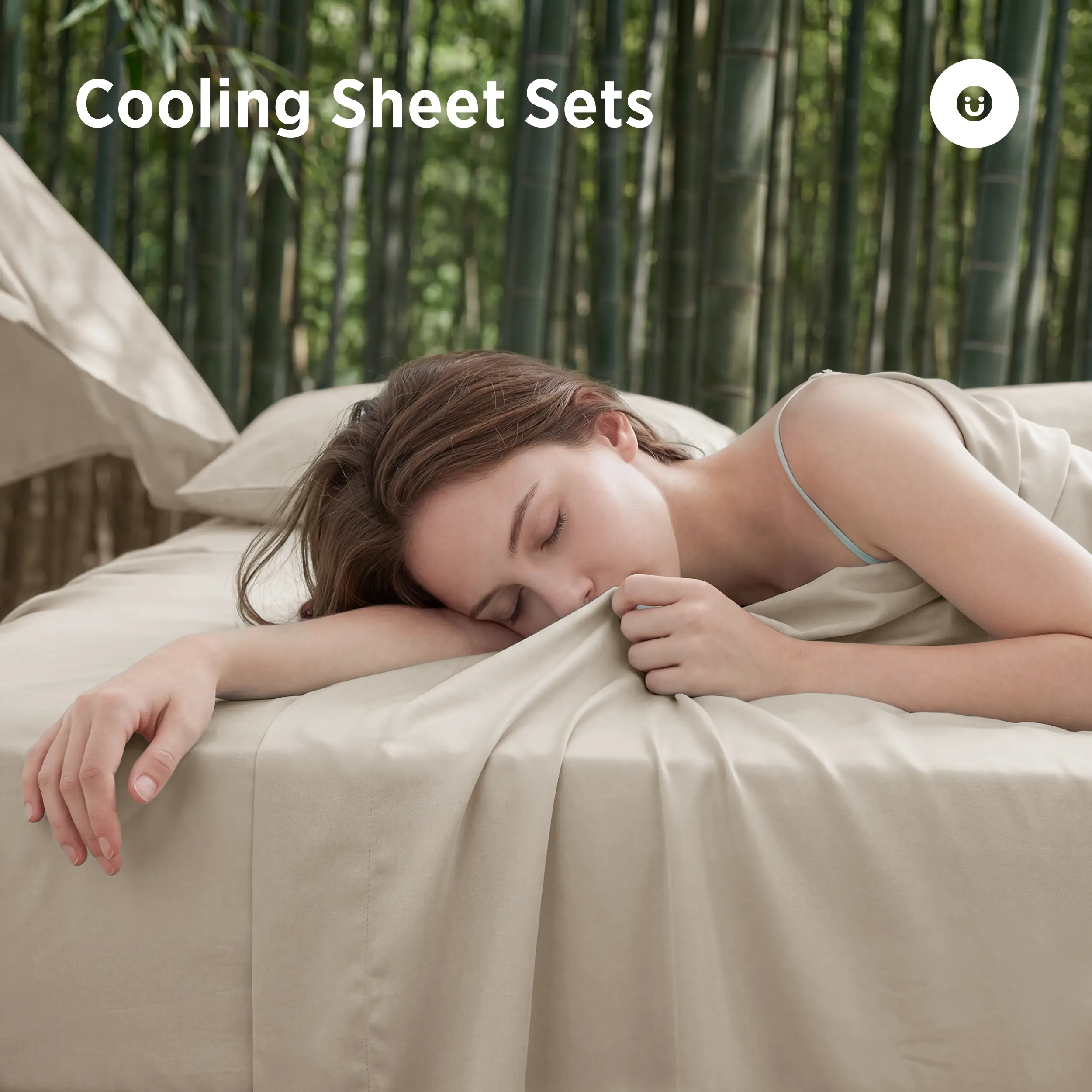 【FallPickDeals 】Bedsure  Cooling  Sheet Set, Rayon Derived from Bamboo, PureWoven, Breathable & Soft, Deep Pocket, Hotel Luxury Silky Bedding for Hot Sleepers