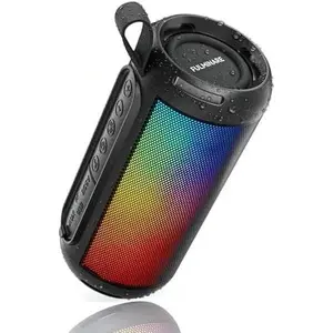 Bluetooth Speaker Wireless TWS Pairing 26W HD Loud Stereo Portable Bluetooth Speakers 6.0 with 16H Playtime, RGB LED Light, IPX5 Waterproof for Home Outdoor Party Gift Black