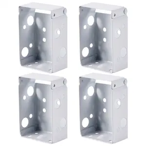 4 Pieces Blind Brackets 2 Inch Low Profile Box Mounting Bracket for Headrail (White)