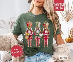 Nutcracker Christmas Shirt Comfort Colors, Cute Xmas Tshirt, Women's Holiday Tee