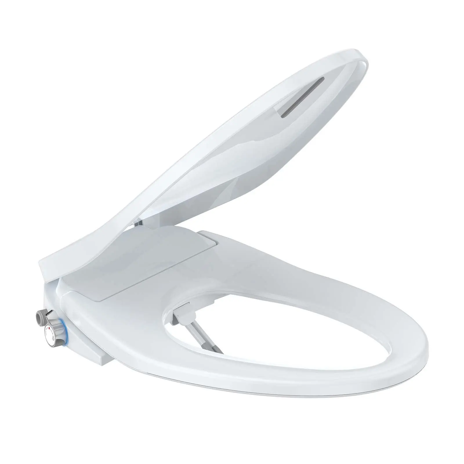 Electric Bidet Toilet Seat - Adjustable Pressure, Heating, Temperature-Controlled Heated Water Cleansing, Night Light, Silent Slow-Close Lid, Self-Cleaning Nozzles, Quick DIY Install, Fits Most Round/Elongated Toilets