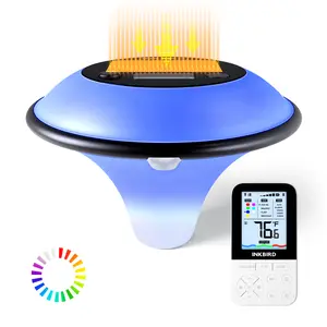 INKBIRD Smart Solar-Powered Pool Thermometer with Ambient Light， Wireless Floating Thermometer w/ Real-Time Monitoring，IP68 Waterproof for Hot Tub Spa TiktokShopSpringGlowUp