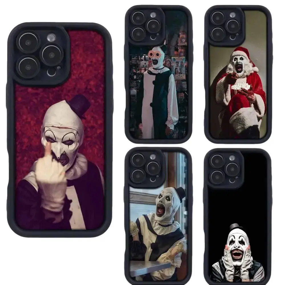 TerrifierS A-Art the C-Clown Phone Case For iPhone 17 Promax 17E 16 15 14 13 12 11 Pro Max 17Air Plus & Samsung Galaxy S26 S25 S24 S23 S22 S21 FE Ultra Plus Anti-Fall TPU shockproof protection Soft silicone Back Cover