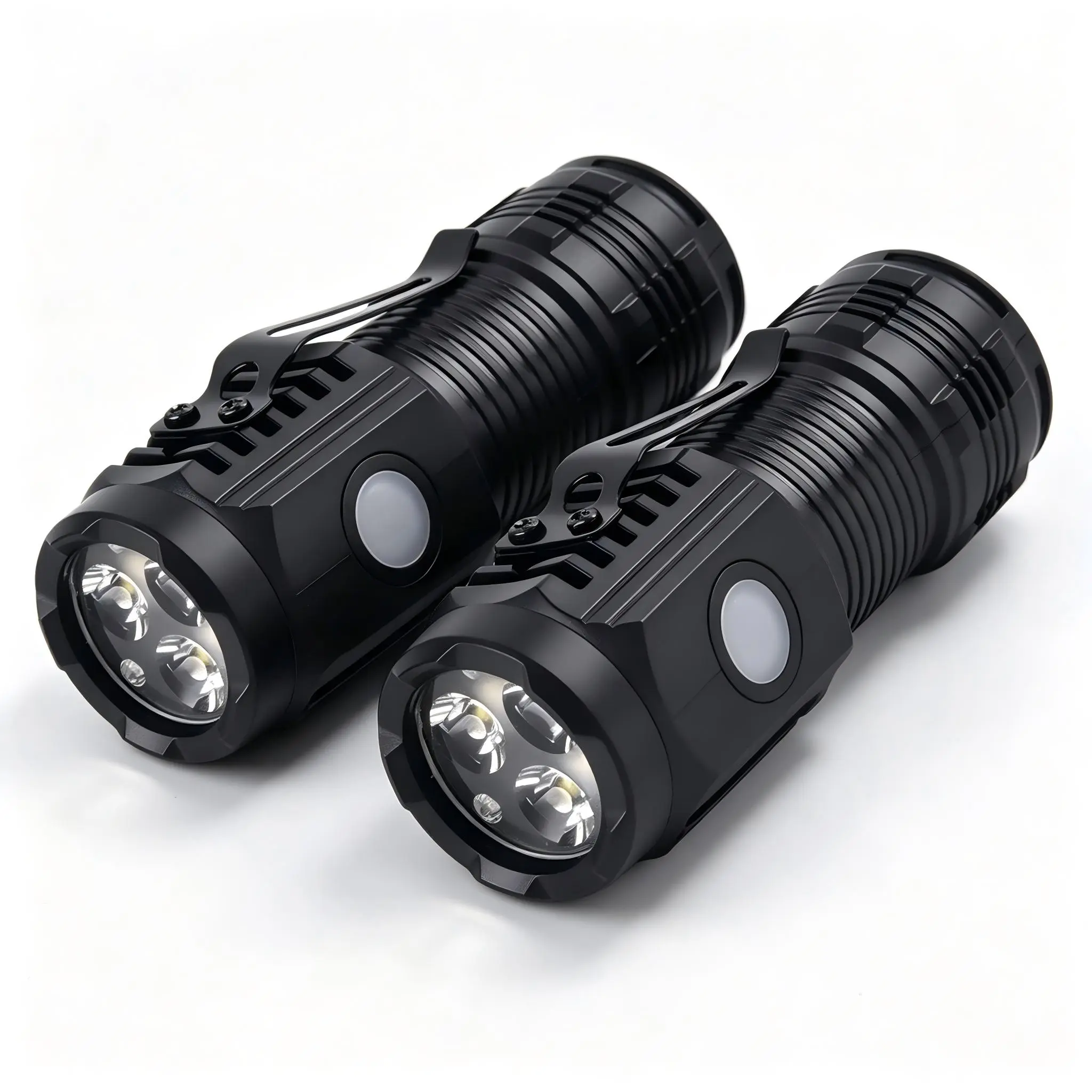 Unisex Portable Mini LED Flashlight - Pocket-Sized Clip-On Rechargeable Waterproof EDC Mini Torch for Camping, Hiking, Outdoor Sports & Activities, Black